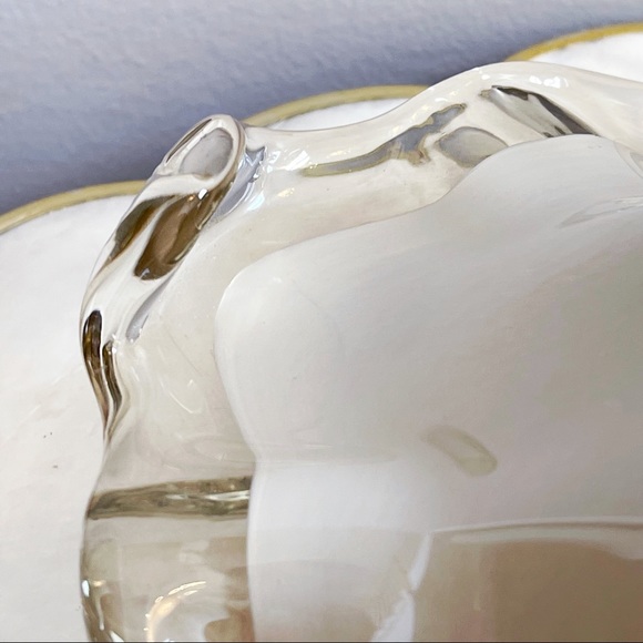 Murano Handblown Crystal Glass Smoky Brown Art Glass Bowl Decor with Tag - Picture 12 of 13